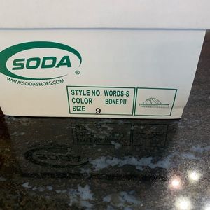 Soda Brand Woven Beauty Sandals. Color is Bone